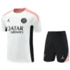 PSG 2025/26 White Training Short Suit - Front View PSG 2025/26 White Training Short Suit - Front View | KFCOOL