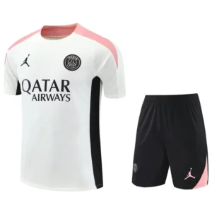 PSG 2025/26 White Training Short Suit - Front View | KFCOOL