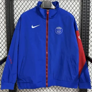 PSG 2025/26 Blue Windbreaker - Front View | KFCOOL