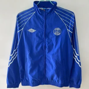 PSG 2025/26 Blue White Windbreaker - Front View | KFCOOL