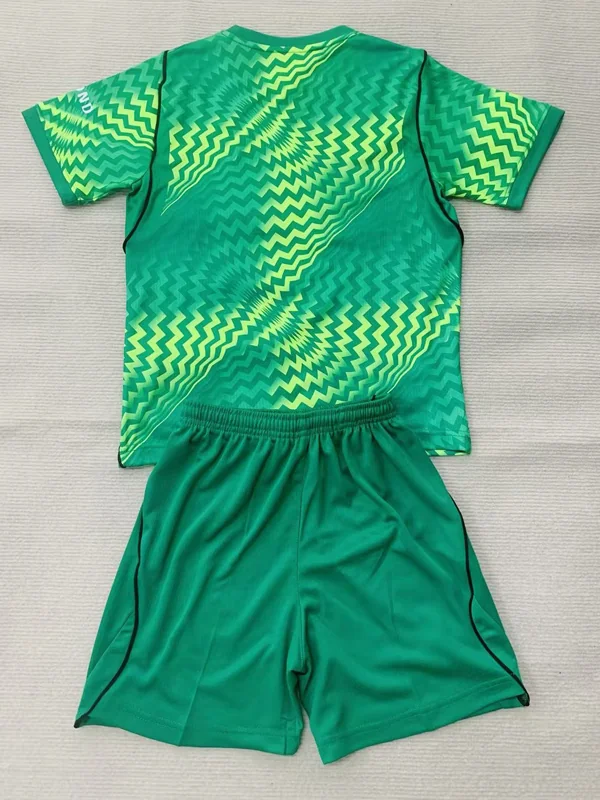 PSG 2026/27 Goalkeeper Green Kids Kit Fan Version - Back View PSG 2026/27 Goalkeeper Green Kids Kit Fan Version - Back View | KFCOOL
