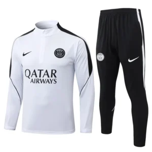 PSG 2026/27 White Half Pull Tracksuit - Front View PSG 2026/27 White Half Pull Tracksuit - Front View | KFCOOL