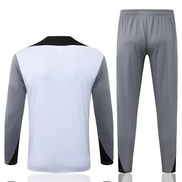 PSG 2026/27 White Grey Half Pull Tracksuit - Back View - KFCool – Football Jerseys & Soccer Kits Store PSG 2026/27 White Grey Half Pull Tracksuit - Back View | KFCOOL