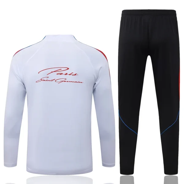 PSG 2026/27 White Red Half Pull Tracksuit - Back View - KFCool – Football Jerseys & Soccer Kits Store PSG 2026/27 White Red Half Pull Tracksuit - Back View | KFCOOL