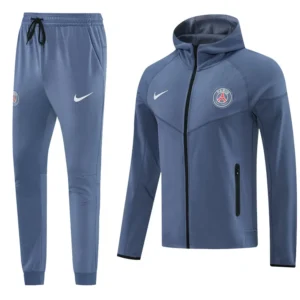 PSG 2026/27 Grey Blue Jacket Tracksuit - Front View PSG 2026/27 Grey Blue Jacket Tracksuit - Front View | KFCOOL