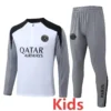 PSG 2026/27 White Grey Kids Half Pull Tracksuit - Front View - KFCool – Football Jerseys & Soccer Kits Store PSG 2026/27 White Grey Kids Half Pull Tracksuit - Front View | KFCOOL