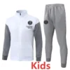 PSG 2026/27 White Kids Jacket Tracksuit - Front View - KFCool – Football Jerseys & Soccer Kits Store PSG 2026/27 White Kids Jacket Tracksuit - Front View | KFCOOL