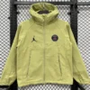 PSG 2026/27 Yellow Green Outdoor Jacket - Front View | KFCOOL