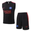 PSG 2026/27 Black Red Sleeveless Shorts - Front View PSG 2026/27 Black Red Sleeveless Shorts - Front View | KFCOOL