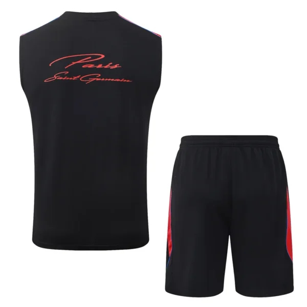 PSG 2026/27 Black Red Sleeveless Shorts - Back View PSG 2026/27 Black Red Sleeveless Shorts - Back View | KFCOOL
