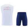 PSG 2026/27 White Blue Sleeveless Shorts - Back View | KFCOOL