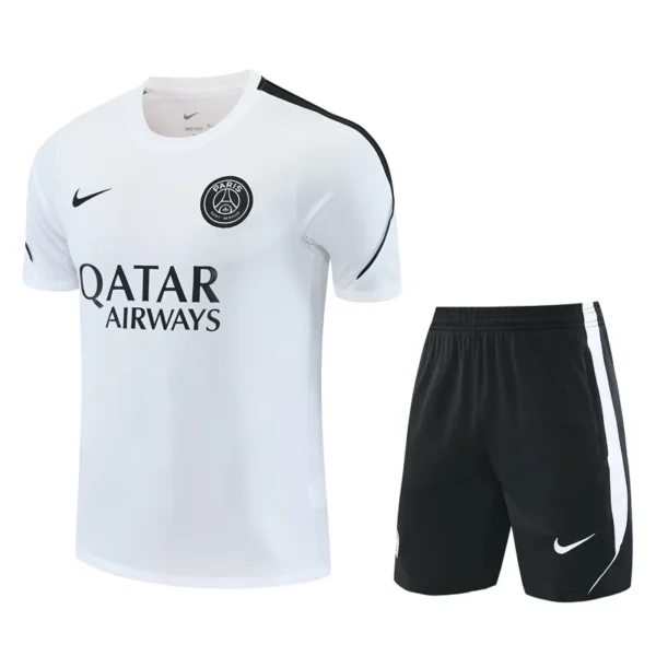 PSG 2026/27 Black White Training Short Suit - Front View PSG 2026/27 Black White Training Short Suit - Front View | KFCOOL