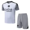 PSG 2026/27 White Grey Training Short Suit - Front View PSG 2026/27 White Grey Training Short Suit - Front View | KFCOOL