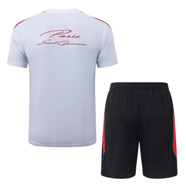 PSG 2026/27 White Red Training Short Suit - Back View | KFCOOL