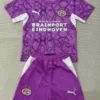 PSV Eindhoven 2026/27 Goalkeeper Purple Kids Kit Fan Version - Front View | KFCOOL