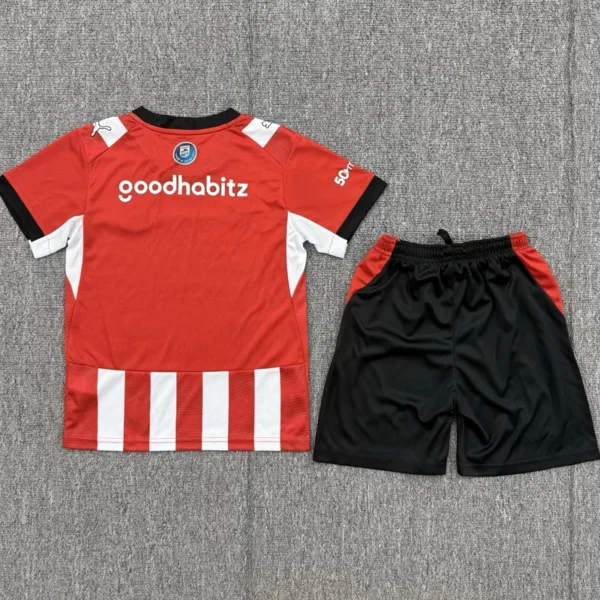 PSV Eindhoven 2026/27 Home Kids Kit Fan Version - Back View | KFCOOL
