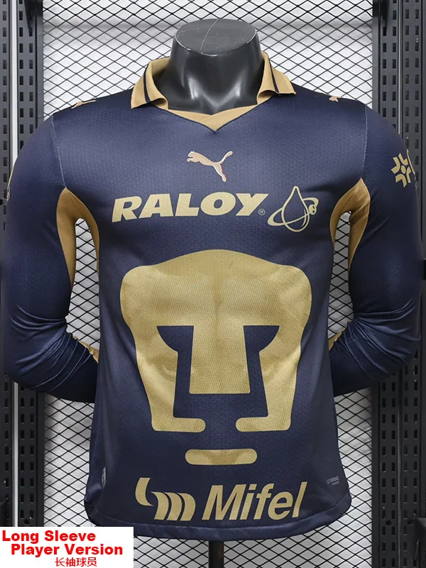 Pumas UNAM 2026/27 Away Long Sleeve Jersey Player Version - Front View | KFCOOL