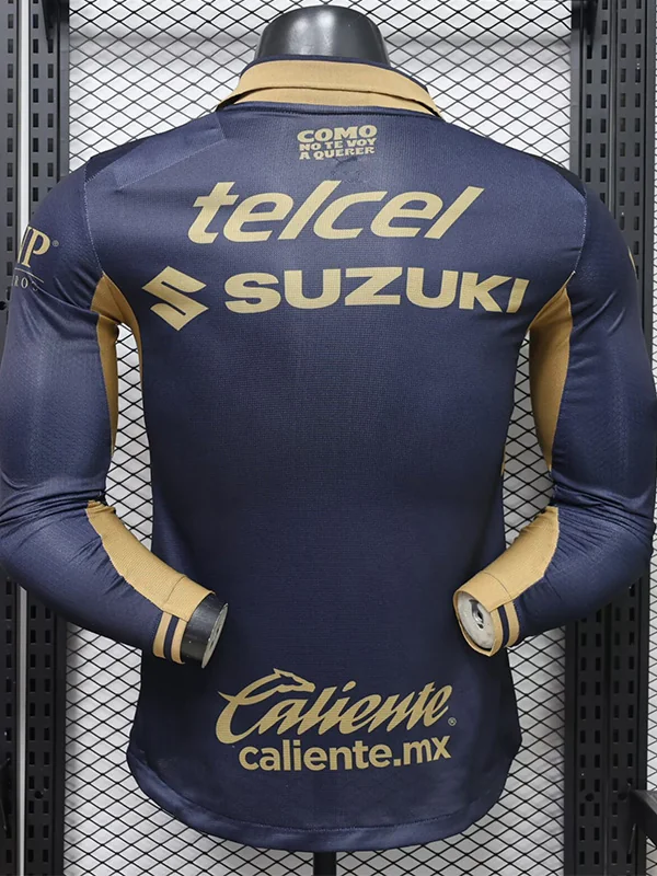 Pumas UNAM 2026/27 Away Long Sleeve Jersey Player Version - Back View | KFCOOL