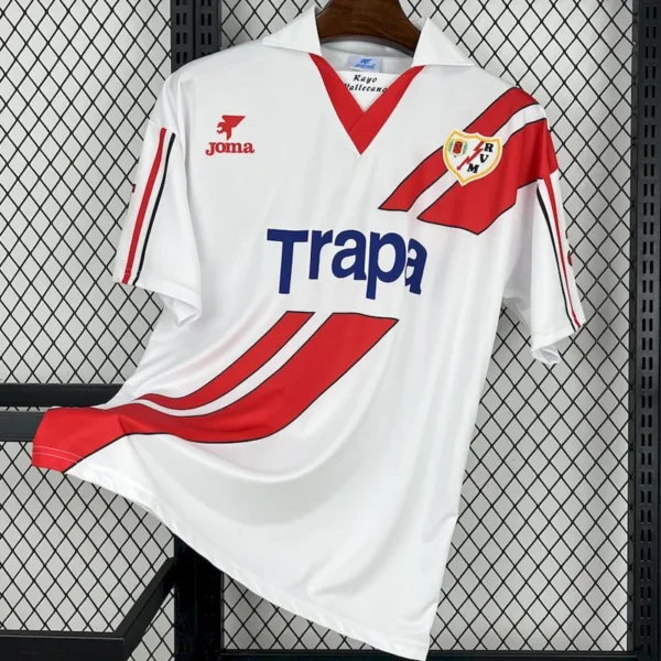 Rayo Vallecano 1997/98 Retro Home Jersey Fan Version - Front View | KFCOOL
