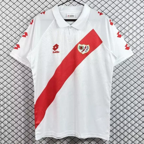Rayo Vallecano 1991/94 Retro Home Jersey Fan Version - Front View | KFCOOL