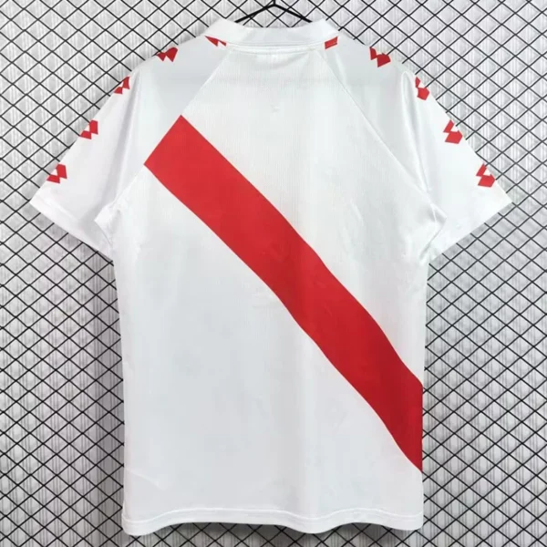 Rayo Vallecano 1991/94 Retro Home Jersey Fan Version - Back View | KFCOOL
