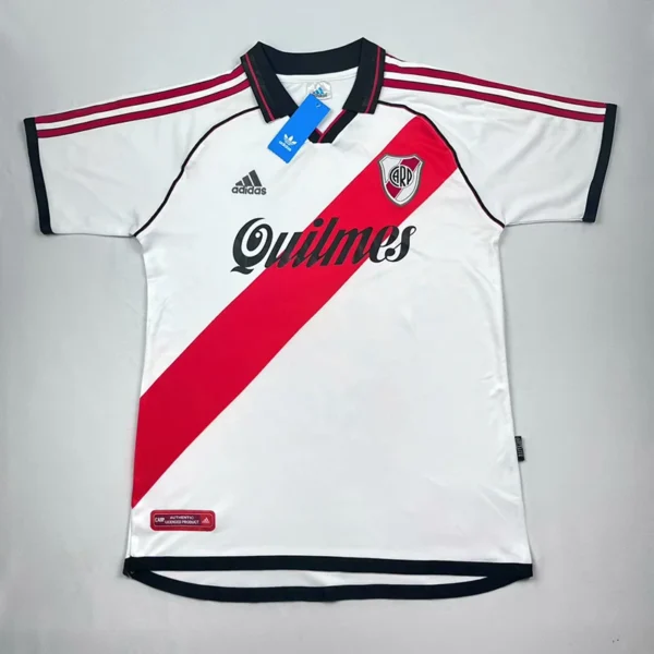 River Plate 2000/01 Retro Home Jersey Fan Version - Front View | KFCOOL