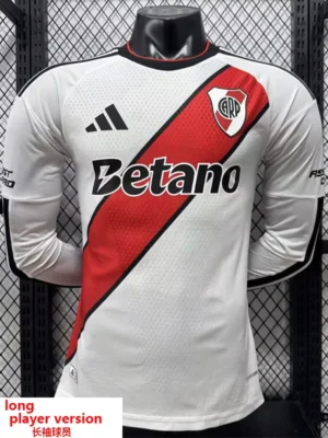 River Plate 2026/27 Home Long Sleeve Jersey Player Version - Front View | KFCOOL