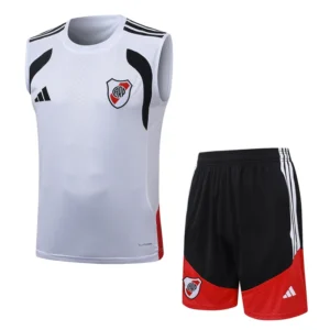 River Plate 2026/27 White Sleeveless Shorts - Front View | KFCOOL