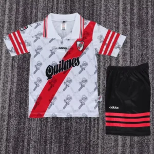 River Plate 1996/97 Retro Home Kids Kit Fan Version - Front View | KFCOOL