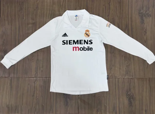 Real Madrid 2002/03 Retro Home Long Sleeve Jersey Fan Version - Back View Real Madrid 2002/03 Retro Home Long Sleeve Jersey Fan Version - Back View | KFCOOL