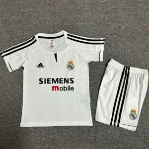 Real Madrid 2003/04 Retro Home Kids Kit Fan Version - Front View | KFCOOL