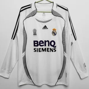 Real Madrid 2006/07 Retro Home Long Sleeve Jersey Fan Version - Front View | KFCOOL