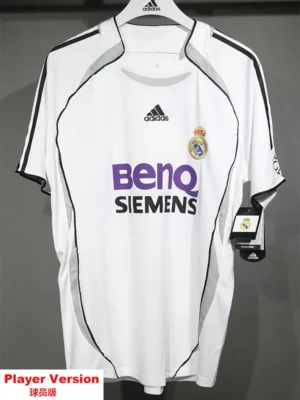 Real Madrid 2006/07 Retro Home Jersey Player Version - Front View | KFCOOL