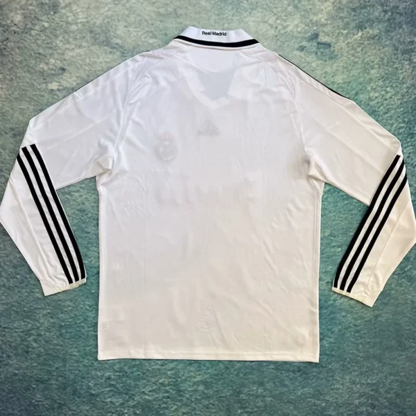 Real Madrid 2008/09 Retro Home Long Sleeve Jersey Fan Version - Back View | KFCOOL