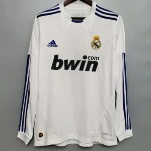 Real Madrid 2010/11 Retro Home Long Sleeve Jersey Fan Version - Front View | KFCOOL