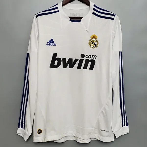 Real Madrid 2010/11 Retro Home Long Sleeve Jersey Fan Version - Front View | KFCOOL