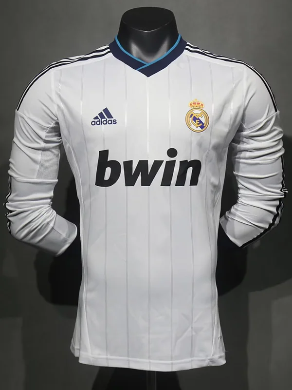 Real Madrid 2012/13 Retro Home Long Sleeve Jersey Player Version - Front View | KFCOOL