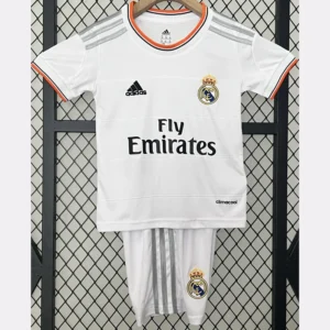 Real Madrid 2013/14 Retro Home Kids Kit Fan Version - Front View Real Madrid 2013/14 Retro Home Kids Kit Fan Version - Front View | KFCOOL