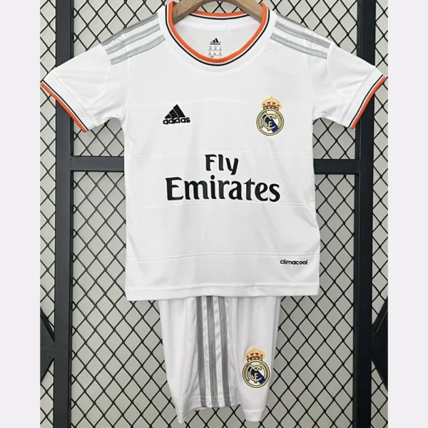 Real Madrid 2013/14 Retro Home Kids Kit Fan Version - Front View | KFCOOL