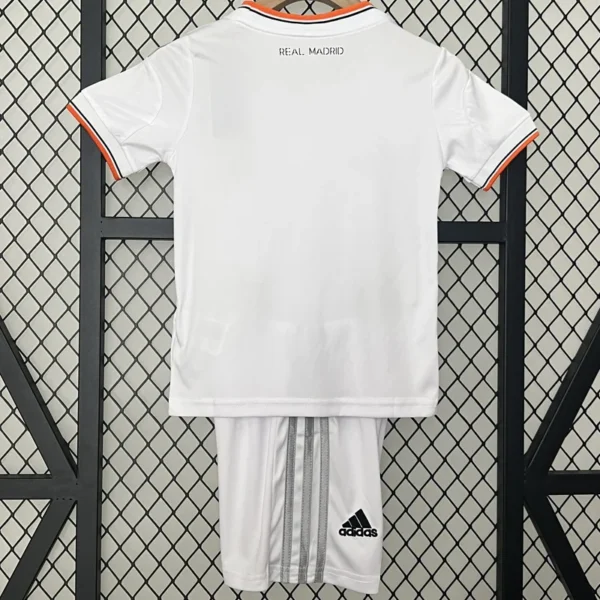Real Madrid 2013/14 Retro Home Kids Kit Fan Version - Back View | KFCOOL