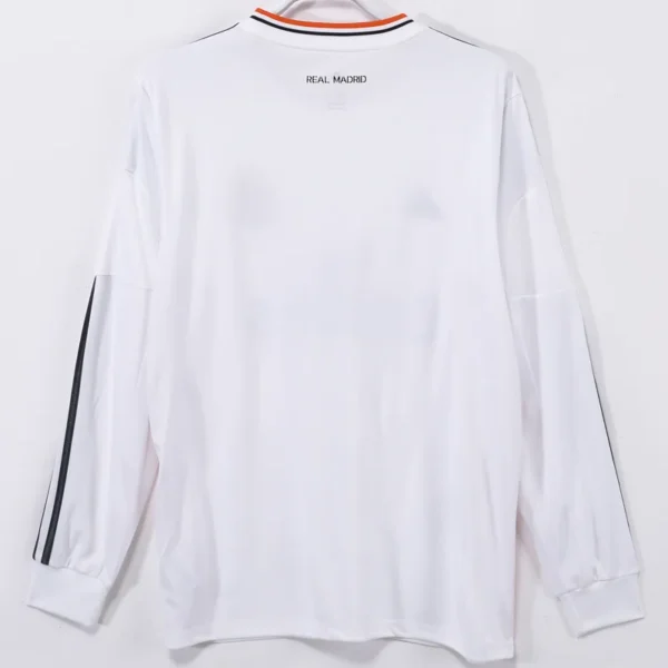 Real Madrid 2013/14 Retro Home Long Sleeve Jersey Fan Version - Back View | KFCOOL