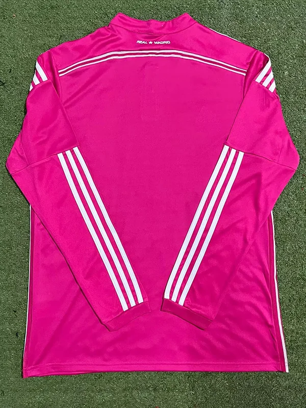 Real Madrid 2014/15 Retro Away Pink Long Sleeve Jersey Fan Version - Back View Real Madrid 2014/15 Retro Away Pink Long Sleeve Jersey Fan Version - Back View | KFCOOL