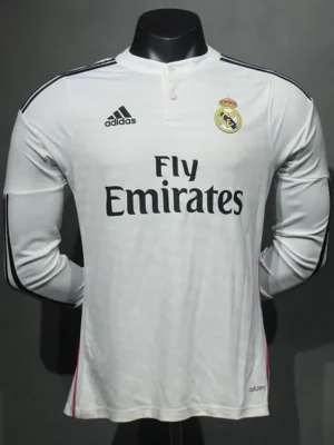 Real Madrid 2014/15 Retro Home Long Sleeve Jersey Player Version - Front View | KFCOOL