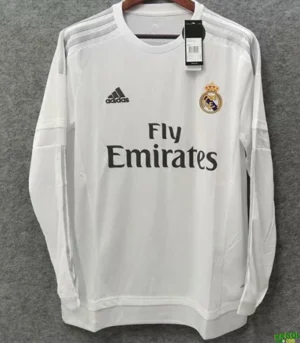 Real Madrid 2015/16 Retro Home Long Sleeve Jersey Fan Version - Front View Real Madrid 2015/16 Retro Home Long Sleeve Jersey Fan Version - Front View | KFCOOL