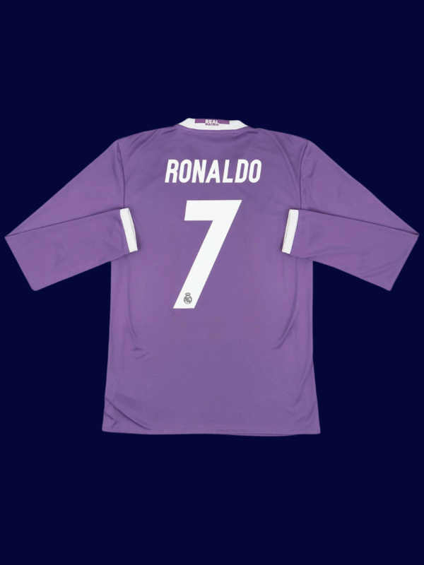 Cristiano Ronaldo #7 Real Madrid 2016/17 Home Long Sleeve Jersey Fan Version - Back View Cristiano Ronaldo #7 Real Madrid 2016/17 Home Long Sleeve Jersey Fan Version - Back View | KFCOOL