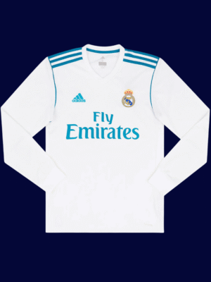 Cristiano Ronaldo #7 Real Madrid 2017/18 Home Long Sleeve Jersey Fan Version - Front View | KFCOOL