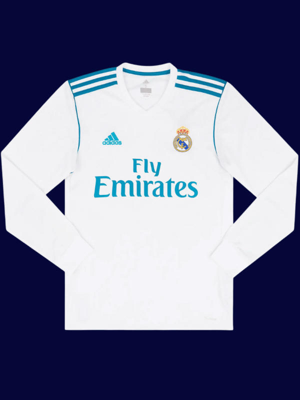Cristiano Ronaldo #7 Real Madrid 2017/18 Home Long Sleeve Jersey Fan Version - Front View | KFCOOL