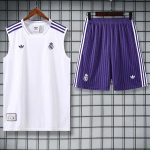 Real Madrid 2025/26 Royal Blue Sleeveless Shorts - Front View | KFCOOL