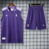 Real Madrid 2025/26 Purple White Sleeveless Shorts - Front View Real Madrid 2025/26 Purple White Sleeveless Shorts - Front View | KFCOOL