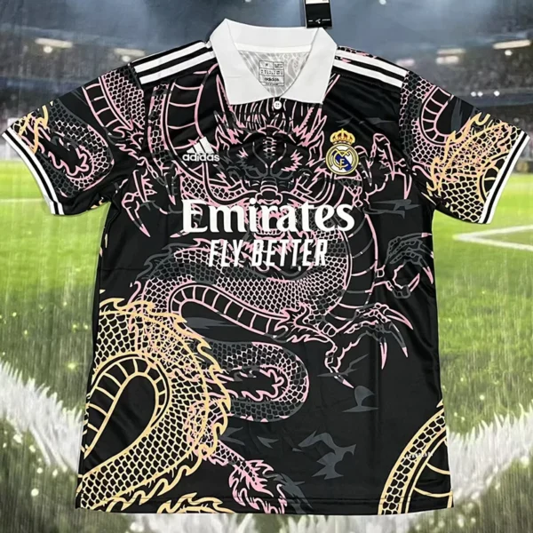 Real Madrid 2025/26 Black Special Edition Training Shirt Fan Version - Front View | KFCOOL